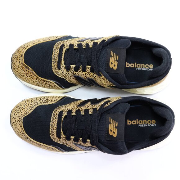 New Balance Women's X-70 Running Shoe Black Cheetah Leopard Athletic Sneaker 8 - Picture 6 of 8